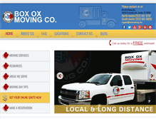 Tablet Screenshot of boxoxmoving.com